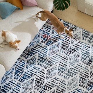 Waterproof Chic Geometric Plush Rug