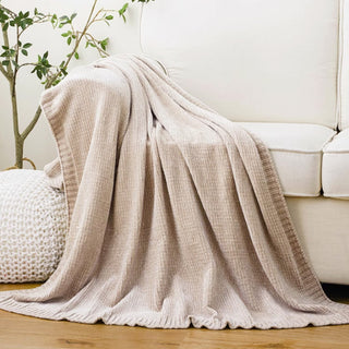 Cozy Chenille Knit Throw Blanket