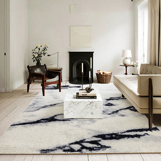 Easy Clean Rug Abstract Ink Wash Spillproof Pet-Friendly Living Room Large Area Rug