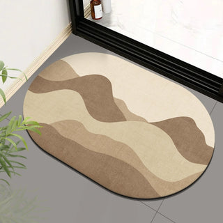 Easy Clean Rug Desert Waves Non-Slip Quick-Drying Bath Mat