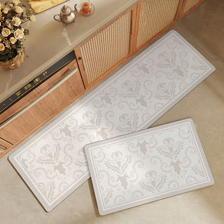 Easy Clean Rug Elegant Floral Durable Non-Slip Pet-Friendly Indoor Area Outdoor Doormat