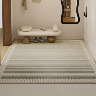 Easy Clean Rug Linear Elegance Durable Non-Slip Pet-Friendly Minimalist Hallway Indoor Doormat