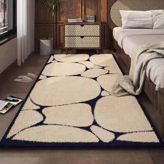 Easy Clean Rug Pebble Pathway Spillproof Geometric Modern Bedroom Area Rug