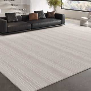 Easy Clean Rug Subtle Stripe Spillproof Pet-Friendly Minimalist Living Room Area Rug