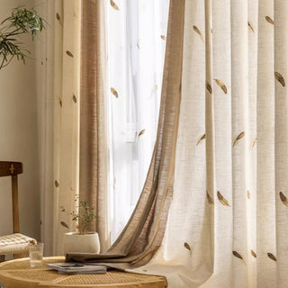 Feather Embroidered Curtain