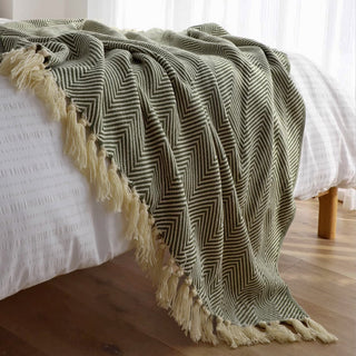 Herringbone Knit Throw Blanket