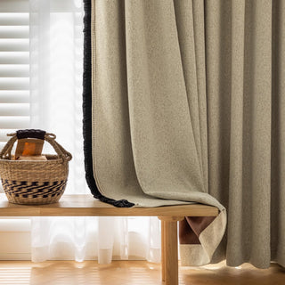 Modern Luxurious Chenille Sun Block Scratch-Resistant Window Curtain