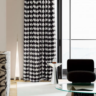 Monochrome Mirage Modern Geometric Curtain