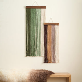 Nomad's Palette Dip-Dyed Macrame Wall Tapestry Set