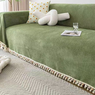 Pet Friendly Herringbone Tassel Luxe Sofa/Couch Cover