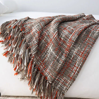 Rustic Tweed Throw Blanket