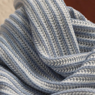 Cozy Ribbed Knit Throw Blanket