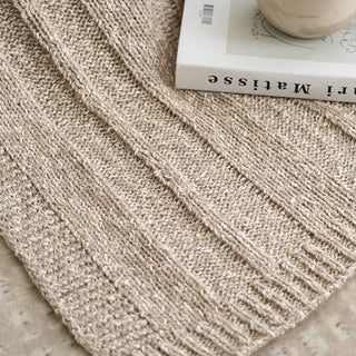 Cozy Ribbed Boucle Throw Blanket