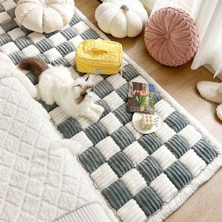 Large Plaid Square Dog & Cat Dog Mat Bed Couch Cover