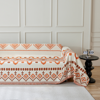 Geometric Boho Sofa Cover - Final Sale