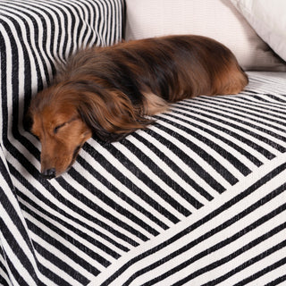 Black Geometric Reversible Comfort Sofa / Couch Cover -Final Sale