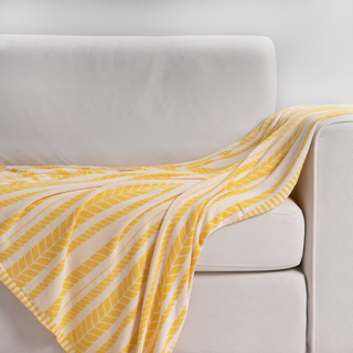 Double-Layered Striped Throw