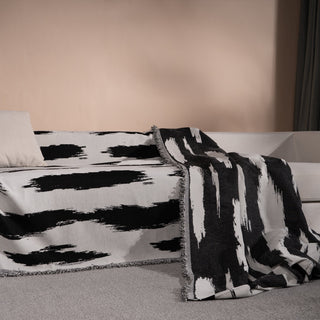 Striped Serenity Harmony Monochrome Chic Sofa / Couch Cover - Final Sale