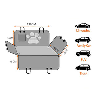 Water Proof Back Seat Dog Carrier