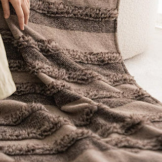 Bolos Textured Stripe Throw Blanket