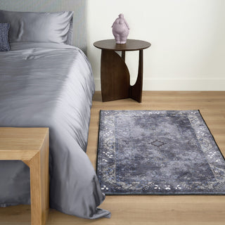 Waterproof Classic Navy Persian Lightweight Rug