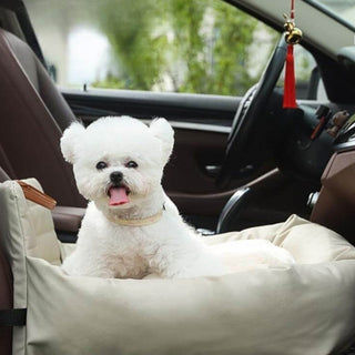 Faux Leather Waterproof Driving Safety Dog Car Seat Bed