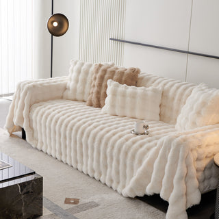 Luxe Ripple Faux Fur Sofa/Couch Cover