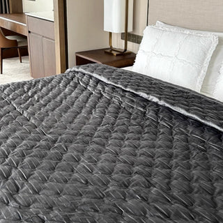 Luxe Velvet Pleated Quilt Set