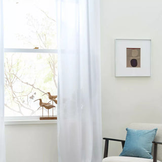 Minimalist Sheer Square Privacy Sheer Window Curtain