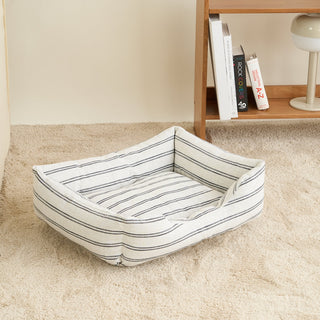 Striped All-Seasons Dog & Cat Bed