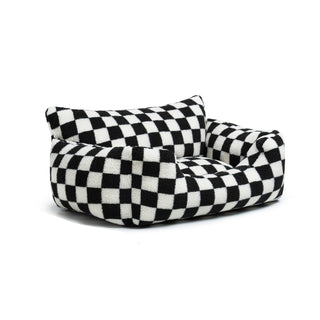 Stylish Checkerboard Warmth Removable Washable Dog Sofa Bed