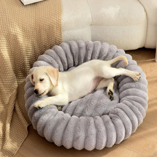 Ultra-Soft Plush Round Donut Support Dog & Cat Bed