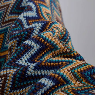 Zigzag Knit Throw Blanket