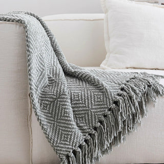 Cozy Chenille Diamond Texture Throw Blanket