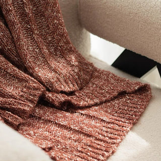 Cozy Ribbed Boucle Throw Blanket