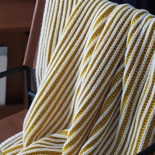 Cozy Ribbed Knit Throw Blanket