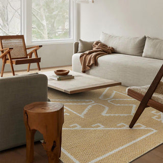 Easy Clean Rug Tribal-Inspired Jute Spillproof Pet-Friendly Living Room Large Area Rug