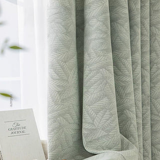 Leaf Pattern Textured Curtain