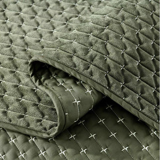 Luxurious Olive Quilt Set