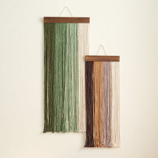 Nomad's Palette Dip-Dyed Macrame Wall Tapestry Set