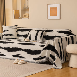 Striped Serenity Harmony Monochrome Chic Sofa / Couch Cover - Final Sale