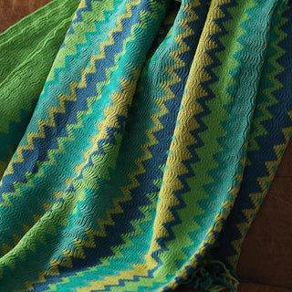 Vibrant Zig-Zag Throw Blanket