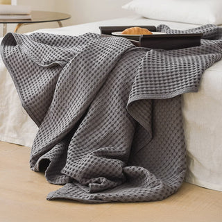 Waffle Knit Luxury Throw Blanket