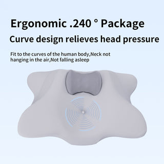 2 in 1 Adjustable Cervical Neck Pillow Butterfly Memory Foam Support for Pain Relief Spinal Alignment