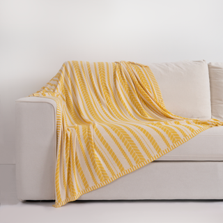 Double-Layered Striped Throw