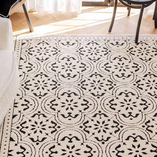 Easy Clean Rug Classic Black and White Medallion Spillproof Pet-Friendly Boho Living Room Large Area Rug