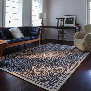 Easy Clean Rug Classic Medallion Spillproof Pet-Friendly Living Room Large Area Rug