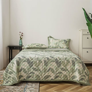 Premium Tencel Botanical Quilt Set