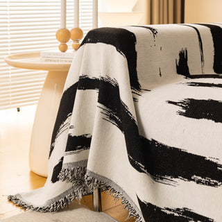 Striped Serenity Harmony Monochrome Chic Sofa / Couch Cover - Final Sale