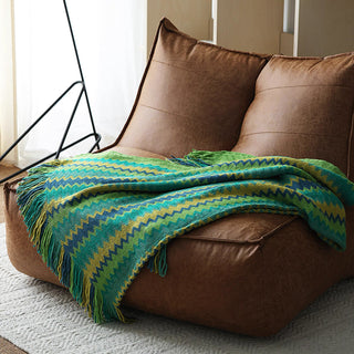 Vibrant Zig-Zag Throw Blanket